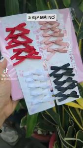 Set 1-5 Nơ Kẹp tóc ruy băng mảnh mini cute dễ thương phong cách hàn quốc jennie tiểu thư xinh xắn cho nữ