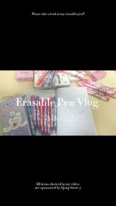 Erasable Ballpen Friction Pen Erasable Gel Pens 12Pcs Ballpen with Eraser Magic 0.5mm Black Ink School Supplies