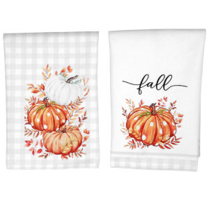 2Pcs Fall Kitchen Towels Pumpkin Autumn Dish Towels Drying Dishcloth Microfibre Towels Thanksgiving Farmhouse Home Decor