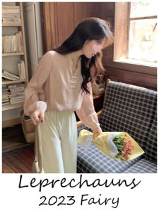 เสื้อเชิ้ตแขนยาวผู้หญิง Fairy Xiangsi Ling ทรงหลวม สไตล์จีน ปักลาย คอวี แขนยาว ทรงหลวม เสื้อเชิ้ตฤดูใบไม้ร่วง