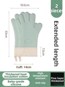 TAFUMAN | Heat Resistant Silicone Oven Mitts for Baking and Kitchen Use