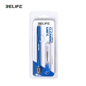 RELIFE RL-023C Chip Adhesive Cleaning Blade Handle Set Soldering Iron-Style Blade for Phone Chip Repair Adhesive Removal Tools