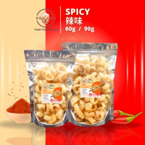 香辣炸猪皮零食 / Spicy Pork Rind Snack / Non-Halal Keropok / (Made From Fresh Pork Skin)