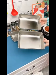 5PCS-Set 304 Stainless Steel Tray S-XXLStainless Steel Box With Lid Sealed Frozen Food Container Easy To CleanLunch Box Picnic Box