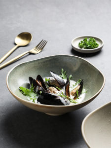 Retro Ceramic Bowls for Noodles Oatmeal Salad Desserts