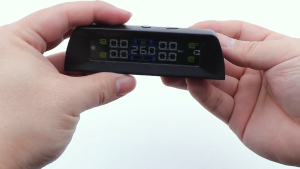 TPMS Wireless Tire Pressure Monitoring System Solar Car Tire Pressure Alarm LCD Display Temperature Warning With 4 External Sensors
