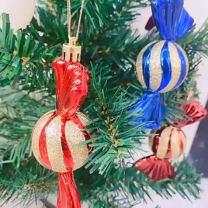 Christmas tree plating candy props hanging window counter decorations colorful candy 5pcs/box