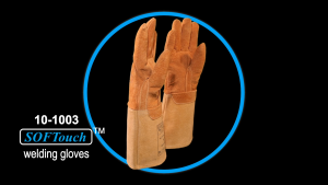 Weldas Precision TIG Welding Protective Gloves - Nubuck Top Grain Leather Heat-Resistant & Oil-Resistant Gloves for TIG/MIG Welders Model 10-1003