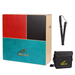 GECKO Cajon Portable Box Drum with Storage Bag Original Percussion Instrument (New Model)