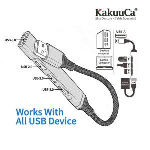 USB A HUB 3.0 4 Port Multi Splitter Adapter OTG For Xiaomi Lenovo Macbook Pro Air Pro PC Computer Accessories