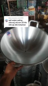 Wajan cekung no 22 kuali Wok pan kuali wajan jumbo besar anti pecah anti lengket