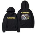 Hoodie hitam sweater TURNSTILE distro psycho jaket pria dewasa. 
