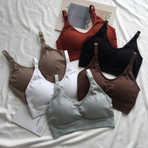 LadyLuxe - Sport Bra Polos BH Olahraga Pakaian Dalam Wanita Bh Yoga Gym Lari Wanita Tanpa Kawat Ada Busa BR040