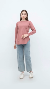 KAOS POLOS OVAL WANITA KEKINIAN COTTON 24S