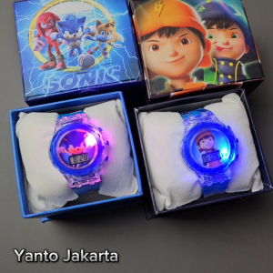 KADO - Jam tangan anak laki laki sonic boboiboy menyala