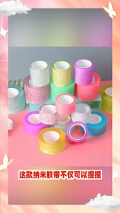 Băng keo nano kẹp và thổi bong bóng tự làm bóng nước rỗng thủ công có độ nhớt cao băng dính hai mặt liền mạch
