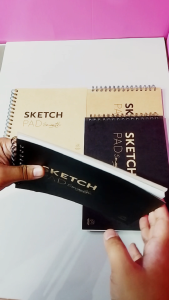 Saengroong สมุดสเก็ตซ์ภาพ Smooth สมุดวาดภาพ สมุดเขียนแบบ (ขนาด จตุรัส A4 A5 A6 ) 50แผ่น/เล่ม