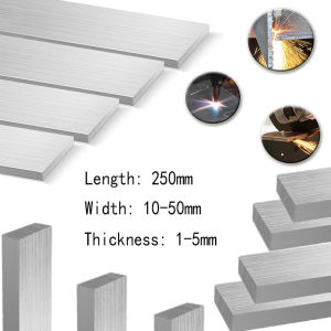1Pcs 304 Stainlesss Steel Flat Bar 1mm 2mm 3mm 4mm 5mm Length 250mm Stainlesss Steel Flat Bar Plate Rod