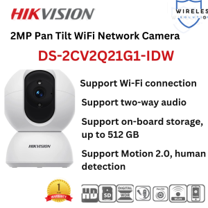 [Singapore Local Seller] HIKVISION 2 MP Indoor Audio Fixed Pan Tilt  Network Camera Hikvision DS-2CV2Q21FD-IW