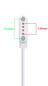 Universal 7.62mm 2PIN/4Pin Strong Magnetic Charge Cable USB Charging Line Cord Black White For Smart Watches