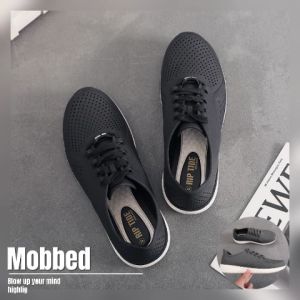 Sutahit LHFriday รองเท้าแฟชั่น ผชรองเท้าผ้าใบรัดส้น เท่ห์ไม่ซ้ำใครใส่สบายระบายอากาศ สีพื้นแมทช์ ราคาพิเศษ