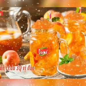 Yoki Trân châu 3Q vị đào dai giòn thơm ngát 400g-1kg-2kg