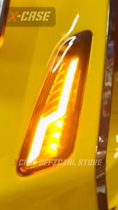 X-Case Lampu Sein Vespa Sprint Primavera Led Running Depan Belakang Model Thunder Silver Black ZD 166