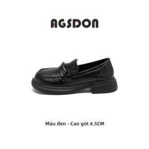 Agsdon | Dép Lười Đế Dày cho Phụ Nữ Màu Đen