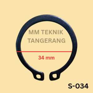 Snapring S34 Snap ring Circlip External Retaining Tipe S 34 Penahan bearing Sparepart S-34 klip Pengunci Kleman Klem Clip Kancing