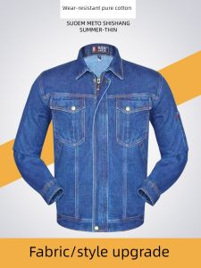 Thickened Pure Cotton Work Uniform Set Mens Labor Protection Clothing Wear Resistant Electric Welding Special Anti-Scalding Workwear