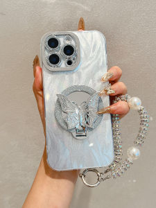 Butterfly Makeup Mirror Stand Full Cover Magnetic Absorption Gradient Shell for  17Promax 16Pro 15Sparkling Lens Film 14Plus 13Magnetic Attraction 12Women 11Simple