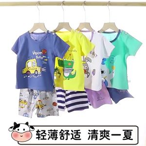 ชุดเด็กแขนสั้นเสื้อผ้าเด็กผู้ชายผ้าฝ้ายแท้ฤดูร้อนเสื้อยืดเด็กผู้หญิงรุ่นใหม่แบบบางเสื้อผ้าเด็กฤดูร้อน