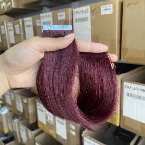 Tóc Nối Bằng Băng Keo Tóc Người Thật 20 Chiếc/gói Tóc Thẳng Tự Nhiên Remy Dài 12-20 Inch 30g Mỗi Mảnh Dễ Dàng Lắp Đặt