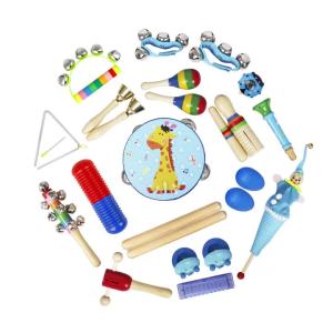 IRIN | IRIN 22 Pcs/Set Orff Musical Instruments Maracas Shaker Toddler Tambourine Hand Rattle Bell Educational Tools Rhythm Gifts