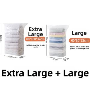 Vacuum Seal No Pump Compression Storage Bag