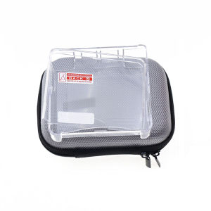 For GBA SP Game Console Carrying Pouch Travel Case Bag+Clear Protective Shell & Screen Protector Film