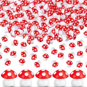 20Pcs Tiny Resin Mushroom Mini Mushrooms Miniature Figurines for Micro Garden Landscape Terrarium Crafts Dollhouse Decoration