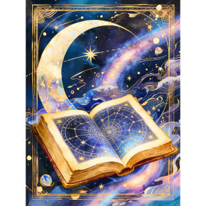 New Arrivals Diamond Painting Starry Sky Moon Book Diamond Mosaic Landscape Complete Kit Craft kit
