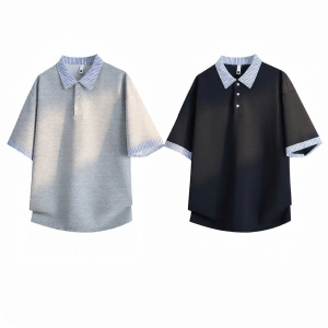 Mark Fairwhale | Trendy Two-piece Style Mens Short Sleeve Polo Shirt