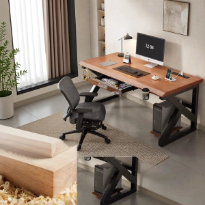SUMUYUAN | Double Person Computer Desk with Drawers for Gaming and Working