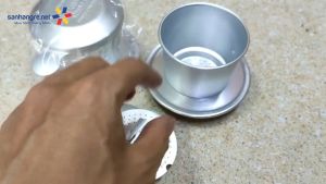 Phin pha cà phê Trung Nguyên hoa văn nổi - Phin cafe nhôm cao cấp - Giao hoạ tiết ngầu nhiên tuỳ đợt