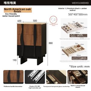 Weimei | Retro Solid Wood Chest of Six Drawers