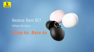 Baseus BC1 Ear Clip Earbuds Open Ear Wireless Earphones Bluetooth 6.0 Clip On Sports Headphones 4-Mics Super Bass IP55 Earbuds