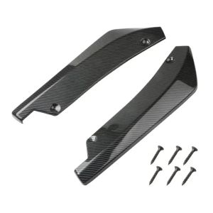 Universal Car Rear Bumper Lip Diffuser Spoiler Side Skirt Extension 2 Piece Kit Exterior Styling Performance Protector for Auto