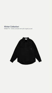 Withit Oversized Shirt with Angled Pocket เสื้อเชิ้ตทรงโอเวอร์ไซส์ - TPW07715