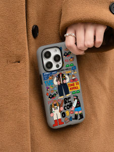 Cartoon Personality Illustration Phone Case for Apple 15 pro Max iPhone 15 New Model 15 pro Niche 16 pro Max Womens Style 14 pro Non-Repeating 14 Matte 13/12