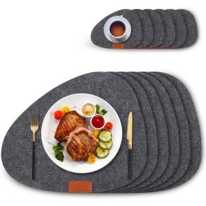 Water Droplet Shape Absorbent Heat-Resistant Table Mat Set