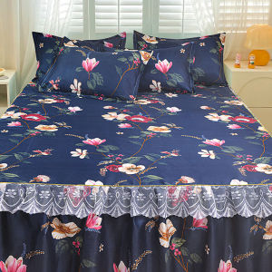 Bộ Ba Món Trang Trí Giường Ren Hoa Mềm Mại Cho Bé Gái Màn Giường Hoa Cỏ Vỏ Gối Trang Trí Giường Cho Gia Đình Dùng Quanh Năm