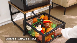 Refrigerator Stand Rack with Drawer and Wheels Mini Refrigerator Stand Metal Heavy Duty Ref Stand Multi Functional Storage Stand Rack Printer Stand Rack Microwave Stand Rack Bedside Tables Bedroom Office Home Space Saving