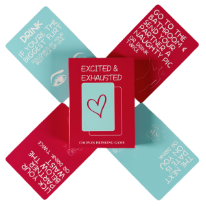Excited Exhausted Card Game Best Couples Drinking Games 50x Playing Cards Deck For Party Drunk Cards